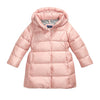 Girls Metallic Pink Hooded Down Coat