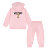 Baby Girls Pink Hoodie Tracksuit