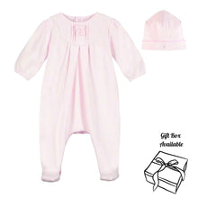 Load image into Gallery viewer, Pink Bow Babygrow &amp; Hat