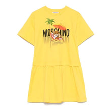 Load image into Gallery viewer, Yellow Palm Tree Graphic Dress