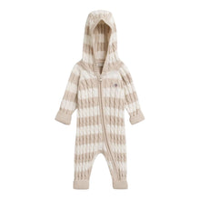 Load image into Gallery viewer, Beige Striped Cable Knit All In One