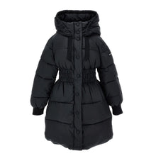 Load image into Gallery viewer, Black Hooded Puffer Coat