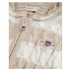 Beige Striped Cable Knit All In One