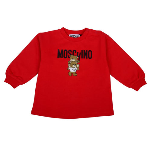 Baby Girls Red Logo & Teddy Dress