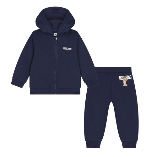 Baby Boys Navy Hoodie Tracksuit