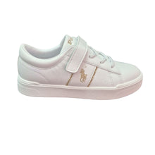 Load image into Gallery viewer, White &amp; Gold Glitter "Frazier" Trainers