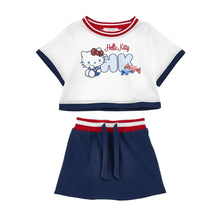 Load image into Gallery viewer, PRE ORDER - Navy &amp; White Hello Kitty Skirt Set