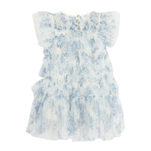 Load image into Gallery viewer, Blue &amp; White Floral Tulle Dress