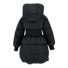 Load image into Gallery viewer, Black Hooded Puffer Coat