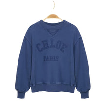 Load image into Gallery viewer, Navy Appliqué Logo Sweat Top