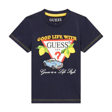 Load image into Gallery viewer, Navy Car &amp; Logo T-Shirt
