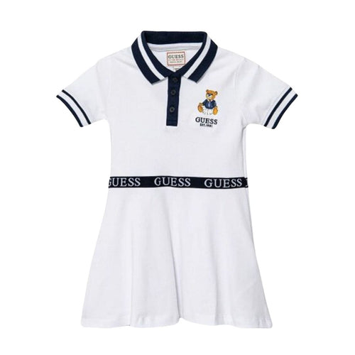 White & Navy Polo Dress