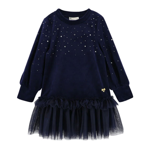 Navy Crystal Velour 