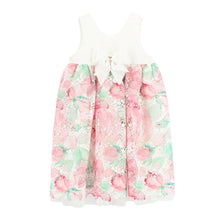 Load image into Gallery viewer, Pink &amp; White Printed Lace Dress