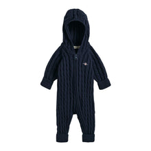 Load image into Gallery viewer, Navy Cable Knit All In One