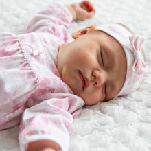 Load image into Gallery viewer, Pink Floral Babygrow &amp; Headband