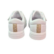 Load image into Gallery viewer, White &amp; Gold Glitter "Frazier" Trainers