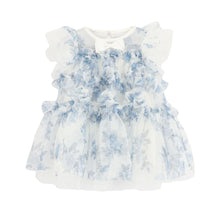 Load image into Gallery viewer, Babies Blue &amp; White Floral Tulle Dress
