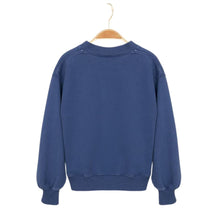 Load image into Gallery viewer, Navy Appliqué Logo Sweat Top