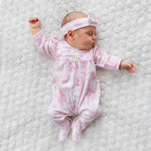 Load image into Gallery viewer, Pink Floral Babygrow &amp; Headband