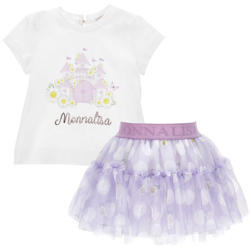 Lilac Tulle Skirt & White Caste T-Shirt