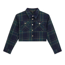 Load image into Gallery viewer, Navy &amp; Green Plaid Shirt