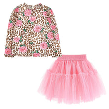 Load image into Gallery viewer, PRE ORDER - Pink Tulle &amp; Leopard Print Skirt Set