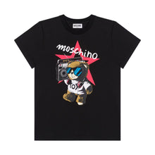 Load image into Gallery viewer, Black Teddy &amp; Star Design T-Shirt
