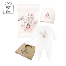 Load image into Gallery viewer, Ivory &amp; Pink "Else" Princess Babygrow Set