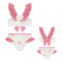 Load image into Gallery viewer, Pink &amp; White Bows Bikini