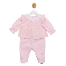 Load image into Gallery viewer, Pink Scallop Collar Babygrow