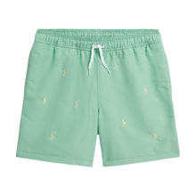 Load image into Gallery viewer, Pale Green All Over Pony Swim Shorts