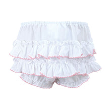 Load image into Gallery viewer, White &amp; Pink Frilly Knickers