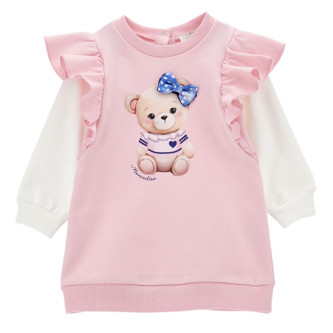 Monnalisa Clothing Monnalisa Pink Blouse Monnalisa Pink Bear Dress