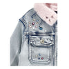 PRE ORDER - Blue Denim "Stitch" Rhinestone & Fur Jacket
