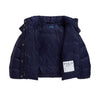 Girls Navy Hooded Down Jacket
