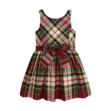 Load image into Gallery viewer, Girls Red Tartan Dress