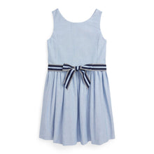 Load image into Gallery viewer, Girls Blue Oxford Dress