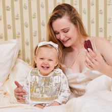 Load image into Gallery viewer, Pink Carousel Swaddle &amp; Bib Gift Set