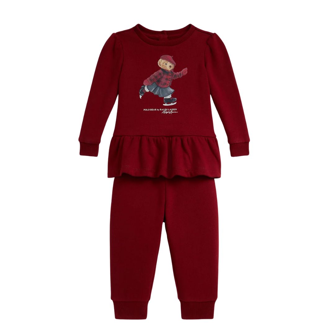 PRE ORDER - Baby Girls Burgundy Tracksuit