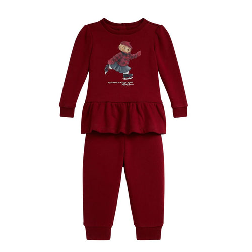 PRE ORDER - Baby Girls Burgundy Tracksuit