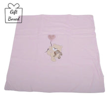Load image into Gallery viewer, Pink Velour Padded Teddy Blanket