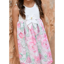 Load image into Gallery viewer, Pink &amp; White Printed Lace Dress