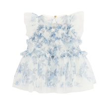 Load image into Gallery viewer, Babies Blue &amp; White Floral Tulle Dress
