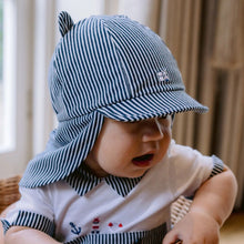 Load image into Gallery viewer, Navy &amp; White Striped Sun Hat