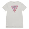 White Guess Triangle Logo T-Shirt