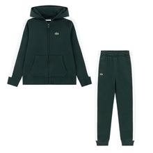 Load image into Gallery viewer, Dark Green &amp; White Stripe Hoodie Tracksuit