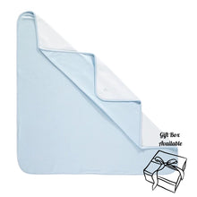 Load image into Gallery viewer, Blue &amp; White Baby Blanket