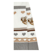 Load image into Gallery viewer, PRE ORDER - Ivory &amp; Brown Teddy Tights