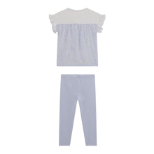 Load image into Gallery viewer, Blue &amp; White T-Shirt &amp; Leggings Set